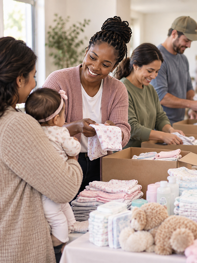 GoLife volunteers supporting women and families in the community